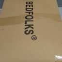 Bedfolks Calming Donut Dog Bed, 36 Inches Round Fluffy for Large Dogs, Anti-Anxiety Plush, Machine Washable (Dark Grey, Large)