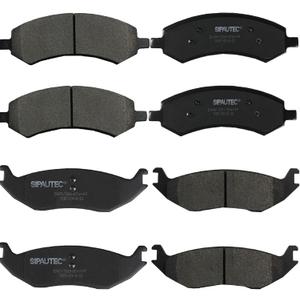 SIPAUTEC-Front & Rear Carbon Fiber Ceramic Brake Pads Replacement for Dodge Ram1500 /Ram 1500 Classic | OEM Fitment | Low Noise | Dust Free | 8 Brake Pads