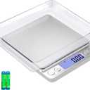 Gram Scale Small Digital Food Scale, 500g by 0.01Gram/0.001Ounce, Accurate Weighting, MEIYA Multifunction Kitchen Scale for Jewelry/Baking/Soap, 9 Units, Tare Function, LCD Display, Including Battery