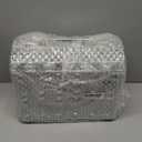 JUXYES Silver Sparkle Crystal Wedding Card Box With Lid for Reception, Gorgeous Treasure Chest Style Keepsake Envelope Case Large Card Receiving Box for Wedding, Reception, Birthday Party