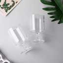 48 Packs 8oz Acrylic Reusable Plastic Wine Glasses Bulk Wedding Easter Disposable Short Stem Baby Shower Party Goblet Cup Vintage Unbreakable Cocktail Drink Bars Stemware (Clear)