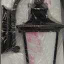 Emliviar 18.1" Outdoor Wall Light in Oil Rubbed Bronze Finish, Outside Wall Mount Light for Front Door, Water Ripple Glass with Die-cast Aluminum, 500181 ORB (Medium - 1 Pack)