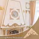 20 Pcs Wood Applique Corner Onlay Decorative Wood Applique DIY Wooden Carved Corner Unpainted Wooden Carved Decals Carving Decal for Furniture Wall Cupboard Bed Cabinet(Delicate Style)