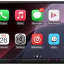 Upgraded Double Din Car Stereo with Wireless Apple CarPlay & Android Auto, 7" LCD Touchscreen, Built-in 240W DSP, FM/AM Radio, Bluetooth Hands-Free Calling & Auto Backup Camera