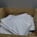 ZPECC White Bulk Flat Sheets Only Full Size 10 Pack, Easy Sort Top Bed Sheet by Color-Coded Hem Threads, Soft Durable Brushed Microfiber Fabric Hotel Airb&bs Essentials for Hosts, 81"x96"