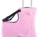 N-A Kids Ride On Suitcase with Wheels, Scooter Luggage for Toddlers Travel, Durable Children's Suitcase for Boys & Girls Ages 2-15 Years, 20inch