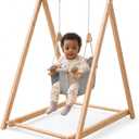 Avenlur Spruce Baby Swing, Foldable Wooden Indoor Swing with Stand
Montessori swing 6-36 months; foldable baby swing, wooden baby swing, indoor baby swing with stand (Gray)