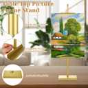 DAJAVE 2 Pack Adjustable Tabletop Easel Stand for Picture Frames, Gold Picture Frame Stands for Display, Photo Frame Holder Stand for Sign,Art, Picture Frames (29 Inch)