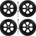 DOITOOL Heavy Duty Wheelchair Front Wheel Replacements 8 Inch Universal Caster Wheels for Mobility Walkers Aids Rollators Smooth Non-Slip Knee Scooter Parts 4 Pack