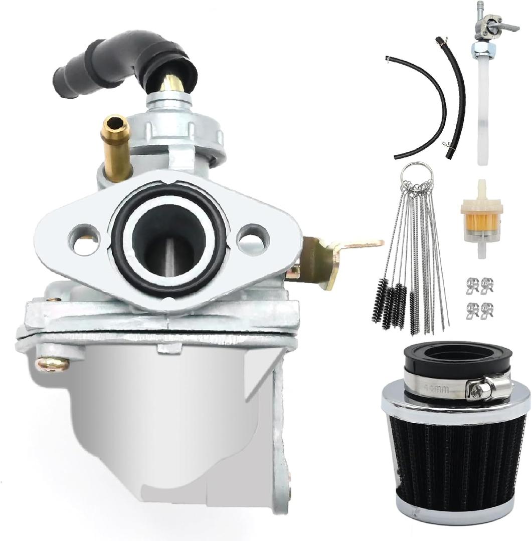 Carburetor Tune Up Kit for Honda NC50 Express 1977-1981 Moped, ED-1CB71 Rebuild Kit with Air Filter & Fuel Line, Carb Repair Kit