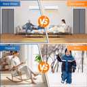 Magnetic Thermal Insulated Door Curtain Temporary Magnetic Screen Door Fits Door Size 36"X82" Thicker Layered Fabric Self Closing Curtains with Thicken Cotton for Winter Back/Front Doors (Gray)