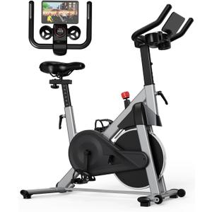 Superun Exercise Bike, Stationary Bikes for Home Gym with 32-Level Magnetic Resistance, 300LBS Capacity Indoor Cycling Bike with Comfortable Seat, LED Display