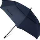 G4Free 72 Inch Huge Large Oversize Golf Umbrella Automatic Open Double Canopy Vented Windproof Stick Umbrella, 6 Ft Heavy Duty For Outdoor Doorman Family(Navy Blue)