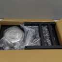 Metal Raised Dog Bowl, 10" Tall Elevated Dog Feeder Stand with 2 Stainless Steel 42oz Bowls & 16x24 Non-Slip Mat Stronger Dogs Food & Water Bowl Stand (Black)