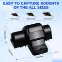 Qualirey 4 Pcs Rat Traps Extra Large Dual Entry Rat and Chipmunk Traps Covered Tunnel Snap Trap Heavy Duty for Indoor Outdoor Garden Basement Yard Rats Mice Chipmunks Set up and Reusable