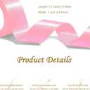 Pink Satin Ribbon 1 Inch x 4 Rolls Pink Wide Satin Fabric Ribbon for Gift Packaging, Christmas, Wedding, Flower Bouquet, Holiday Party, Invitation