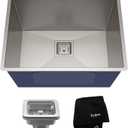 KRAUS Pax 24-inch 18 Gauge Undermount Single Bowl Stainless Steel Laundry and Utility Sink, KHU24L