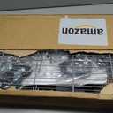 Homdox 6-Tier Storage Shelf Wire Shelving Unit Free Standing Rack Organization with Caster Wheels, Stainless Side Hooks, Silver Gray, 21.26*11.42*72.05 inch