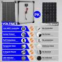 Voltset 50W 24V Solar Panel Kit, Solar Battery Maintainer with MPPT Charge Controller Adjustable Bracket, Solar Battery Charger for RV Car Boat Tractor and Camping