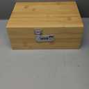 Large bamboo box, locked storage decorative box with combination lock, wooden lock box with lid, wooden locked storage box with removable tray and jars (Medium)