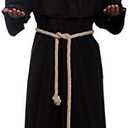 GOLDSTITCH Friar Medieval Hooded Monk Renaissance Priest Robe Costume Cosplay, XL