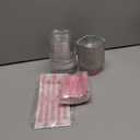 60 Pack Mini Cake Pans with Lids Mini Aluminum Pans, Disposable Loaf Pans Cupcake Liners with Lids for Pudding, Souffle, Party, Wedding(Pink, 5 oz)