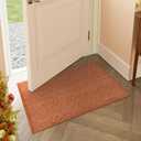LEEVANG Small Bathroom Rug, 2' x 3' Washable Woven Entryway Rug Low Profile, Terra Reversible Front Door Mat, Farmhouse Kitchen Mat Modern Carpet for Bedroom/Porch/Back Door Decor