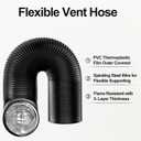 Dryer Vent Hose Flexible 4 Inch 8 Feet PVC Aluminum Foil Ducting Insulated Dryer Vent Hose for HVAC Ventilation with 2 Clamps (4in 8ft)