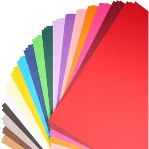 50 Sheets Colored Cardstock 300 GSM/110 LB A4 Colored Paper in 18 Rainbow Colors 8.5" x 11" Colored Card Stock for Card Making Paper Crafts and School
