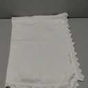 mimixiong Cotton Baby Blanket Knitted Crochet Receiving Crib Nursery Swaddling Blankets for Newborn Baby Boy Girl Off White 30x40 Inch