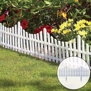 CHICIEVE Garden Fence Border for Decorative Fence Landscape Edging Plastic Flower Grass Lawn Bed Fencing Border,4 Pcs 24x13 inch