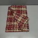 Red Plaid Snowflake Christmas Table Runner, Winter Holiday Table Runners 72 inches Long Xmas Decorations Indoor Outdoor Farmhouse Home Kitchen Dining Party Decor