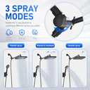 Wide Rain Shower Head With 5 Modes Handheld Showerheads, High Pressure Showerhead Combo with Extension Arm for Bathroom Accessories, Adjustable Shower Head with Anti-Clog Nozzles (Black)
