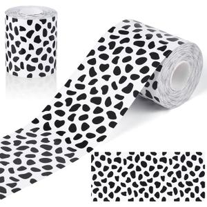 2 x 65 ft Classroom Bulletin Board Border Polka Dot Stripes Wildflowers Grid Straight Rolled Trim Classroom Borders Rainbow Flowers Chalkboard Decorative Back to School Décor