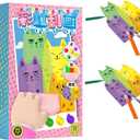 VIUXL Squeegee Art Kids Paint Kit (One Set-35 Pieces), DIY Rainbow Scratch Art, Rainbow Art Scratchers Bookmark, DIY Postcards, Rainbow Dot Scratch Painting Arts (1 pcs)