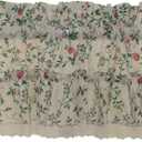 Country Floral Filler Valance (52"W x 12"L (Pack of 1), White)