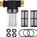 Garden Hose Filter for Pressure Washer Inlet Water, Inline Filter for Sediment, 40 Mesh Screen, Extra 2 Pieces100Mesh Screen Kit
