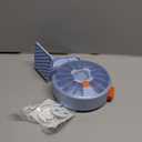 Daviky Pill Dispenser Daily, Large Pill Organizer with Wall-Mounted or Standing Use, 14 Days Pill Container, Push Button Design, Weekly Pill Box for Vitamin, Medicine,Supplement, Fish Oil(Blue)