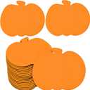 Blulu 24 Pcs Wooden Pumpkin Cutouts Thanksgiving Unfinished Wood Cutout Blank Pumpkin Shape Cutout for Fall Thanksgiving Party DIY Craft Decoration Supplies (Orange)