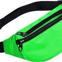 Fanny Packs for Men and Women, Waterproof Sports Waist Pack Bag for Travel Hiking Running Hands-free (1pack-Stree green)