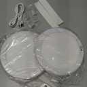 Combuh 2Pack Rechargeable Closet Lights Motion Sensored, Battery Powered Shower Lamp with Remote, Dimming Timing Cordless Ceiling Light Fixture for Pantry Laundry Bathroom Hallway, 7.48Inch, Round