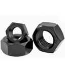 M6 Black Hex Nuts, Stainless Steel 304 (18-8) Black Coating Hex Nut, 100pcs