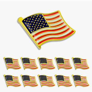 24 Pack American Flag Lapel Enamel Pins Bulk Metal Patriotic US Lapel Pins Badge Souvenir For Hat Bag Men Women Gifts in the USA