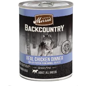 Merrick Backcountry Real Chicken Dinner 96% of Protein From Animal Source Can Dog Food (Pack of 1) (EXP 08/01/25)