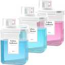 3 Pack Laundry Detergent Dispenser, 61oz Laundry Soap Dispenser, Refluxable Laundry Detergent Container, Plastic Liquid Laundry Detergent Dispenser for Laundry Room Organization with 6 Labels