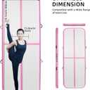 Inflatable Gymnastics Tumbling Mat, 4/8 Inch Thick 10/13/16/20/23FT Training Mat with Electric Air Pump, Non-Slip Waterproof PVC for Home Gym Outdoor Cheerleading Yoga Taekwondo
