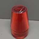 6PCS E14 Small Lamp Shade Clip on Chandelier Lamp Shades, Vintage Lampshade, Chandelier Shade, Fabric Lampshade for Table Floor Lamps Replacement(Red)