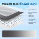 RV Awning Fabric Replacement,Camper Awning Replacement,19.5 oz 5-Layer Heavy Duty Waterproof Vinyl Universal RV Awning Fabric for All Brands Camper,Trailer, Motorhome,Grey Fade 11'2''