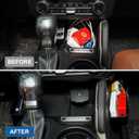 Center Console Gear Shift Organizer for 2021-2026 Ford Bronco 2/4-Door Accessories, Matte Black ABS Gear Side Storage Box Tray