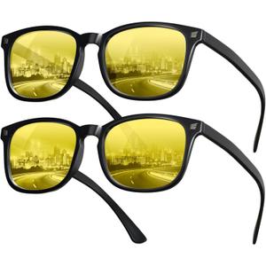 livho High Tech Blue Light Glasses - Advanced 99% Blue Light Blocking Computer Glasses - Anti Eyestrain & UV Glare Protection (*B11 Light Black X 2)